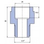 Переходник Ekoplastik 20x1/2 наружная резьба пластик